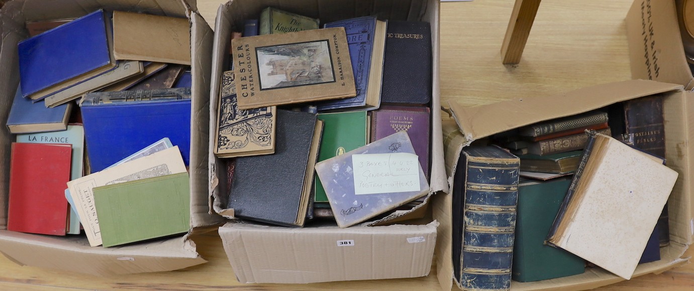 Three boxes of poetry and general books